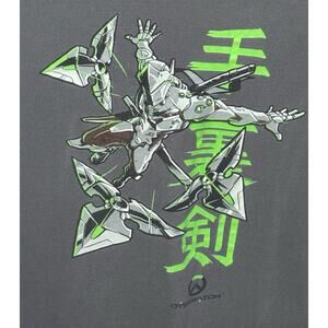 Blizzard Overwatch Gray T-Shirt 2XL Genji Warrior Spirit